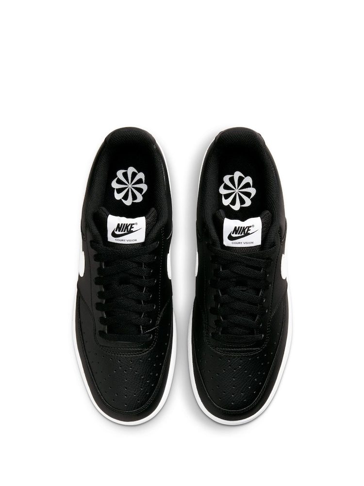 Nike Nike Court Vision Black White, foto 2 dari 4